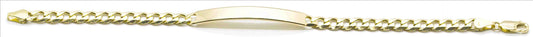9k YG Curb ID Bracelet (5.8mm)