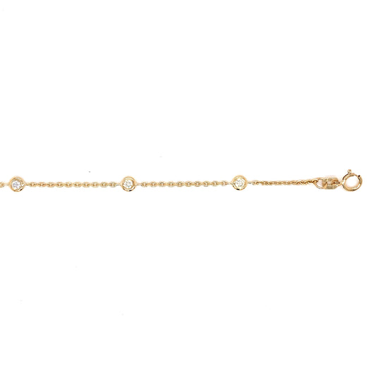 YG Solid Oval Link Diamond Chain