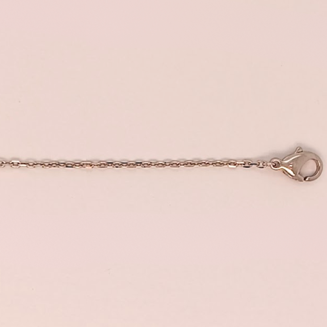 Platinum Oval Link Chain (0.9mm)