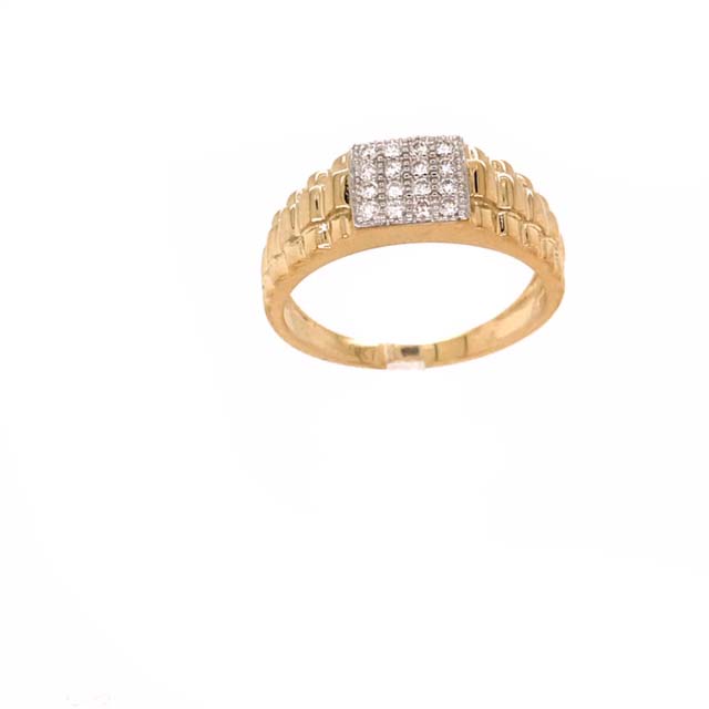 9k 2T Dia Gents Dress Ring