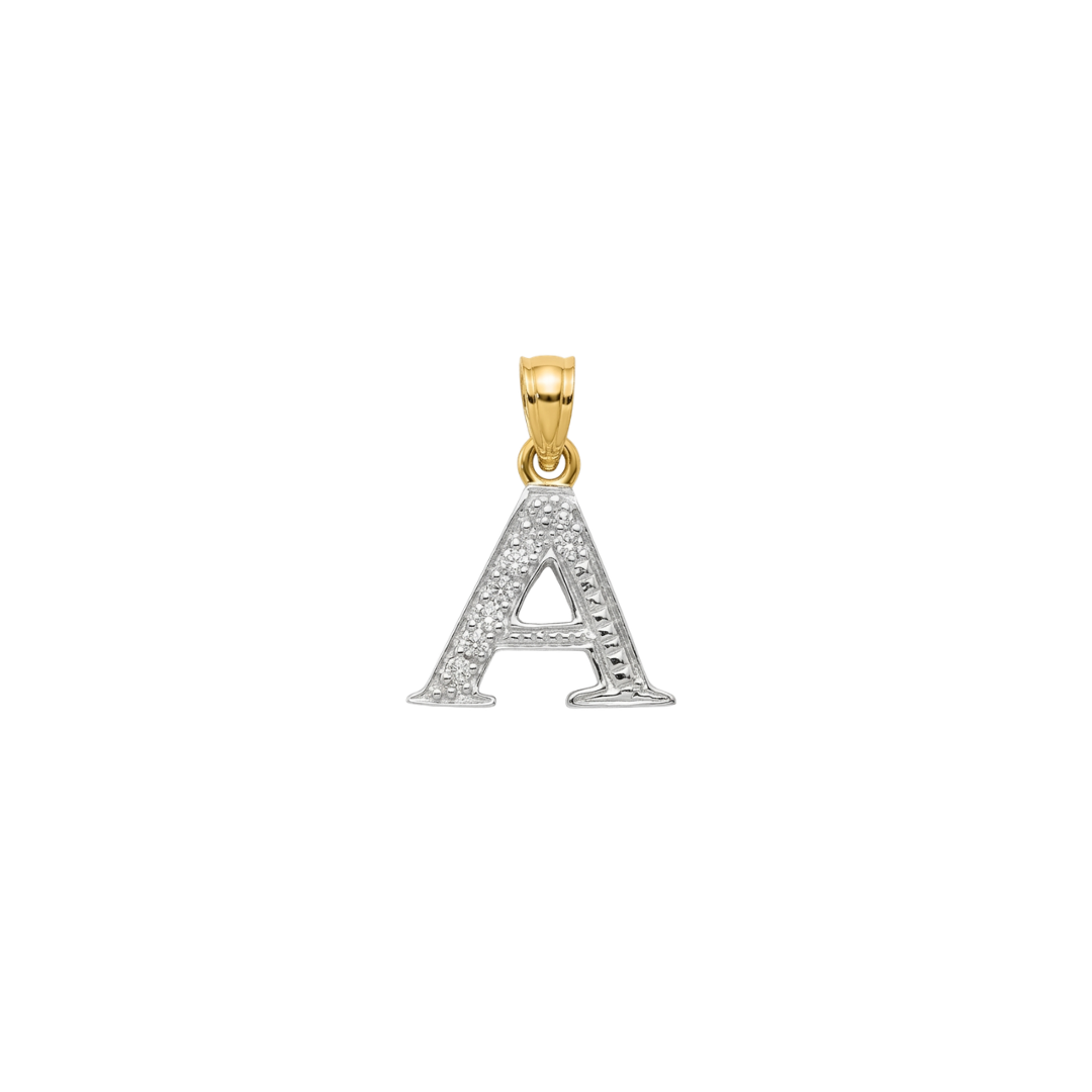 Diamond Block Letter A (4D=0.07ct 10mm)