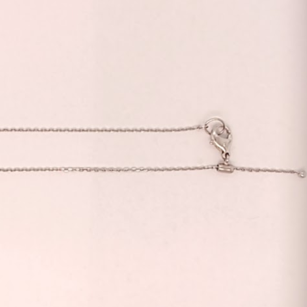 Adjustable Platinum Oval Link Chain (1.3mm)