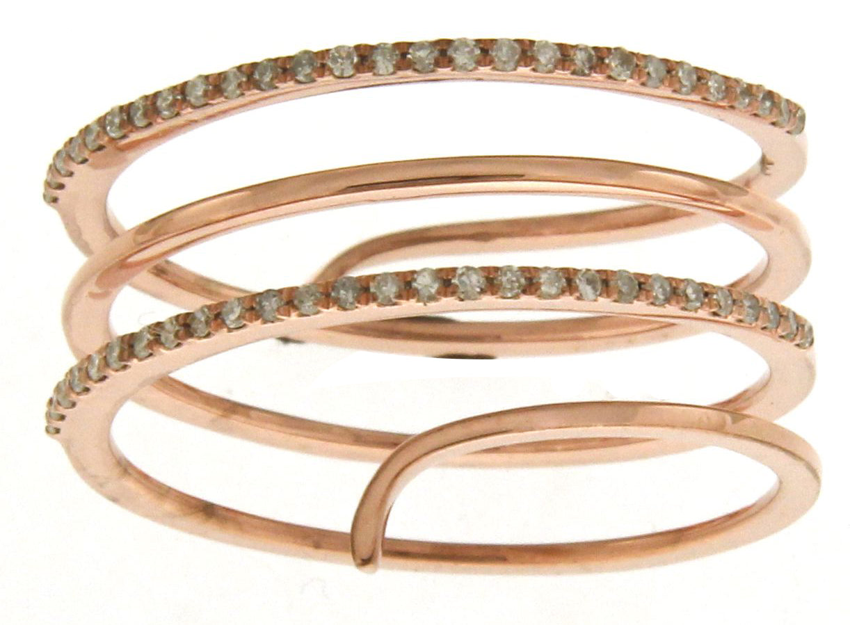 9k RG Wrap Diamond Ring 54D = 0.17ct