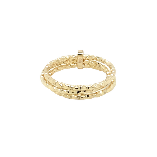 Faceted Triple Stacker Ring