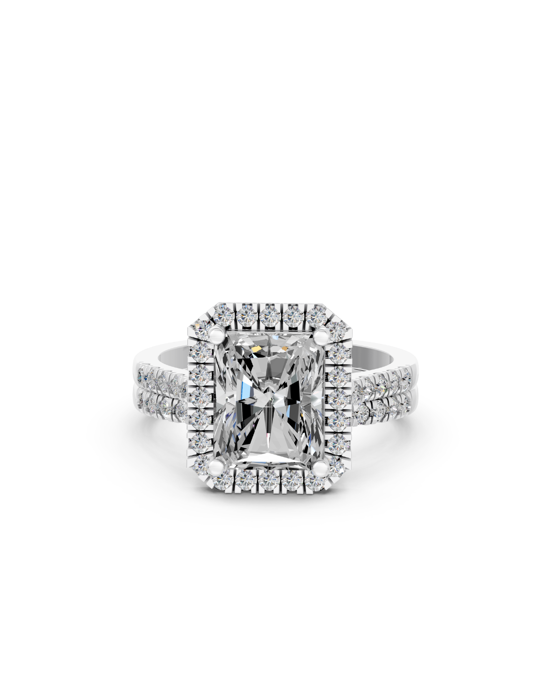 Lab Diamond Brilliant Halo Ring (50D Approx. 4.3ct)
