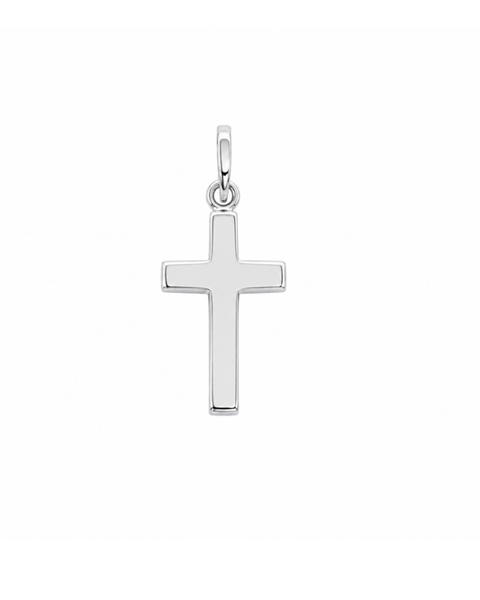 9k WG Flat Plain Cross 13x8mm
