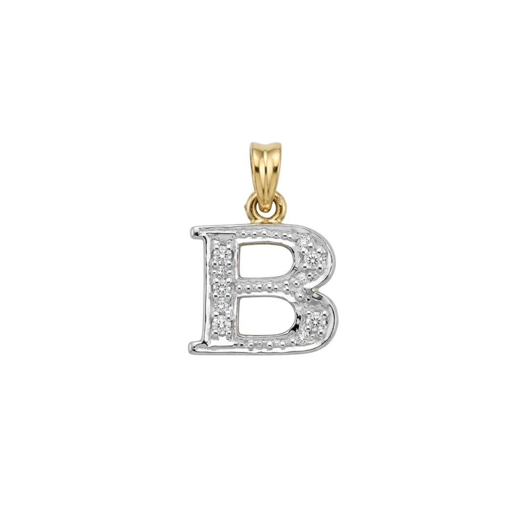 Diamond Block Letter B (5D = 0.045ct 10mm)