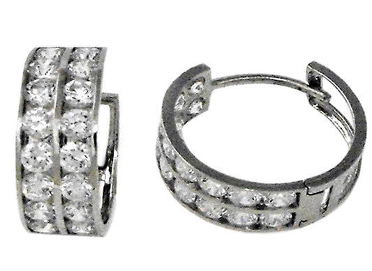 CZ Round Huggie (3.9mm)