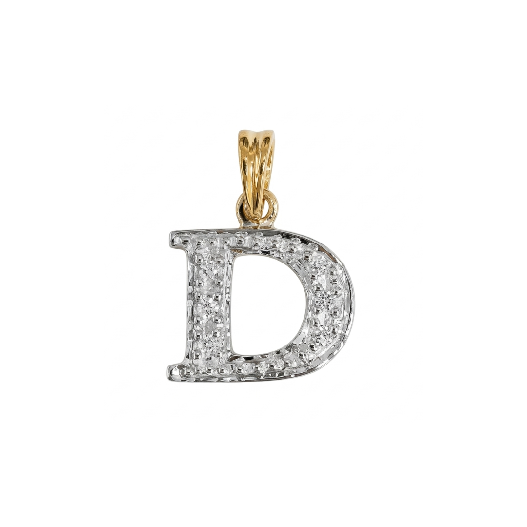 Diamond Block Letter D (6D = 0.06ct 10mm)