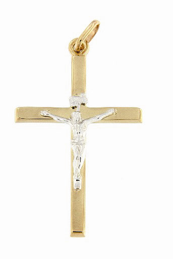 2T Italian Squared Edge Crucifixion. 34x22mm