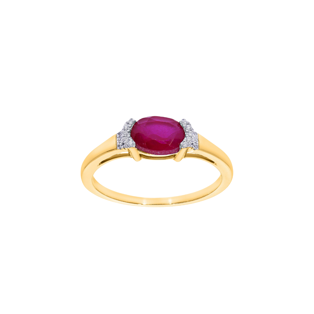 16D = 0.05ct Oval Ruby Ring