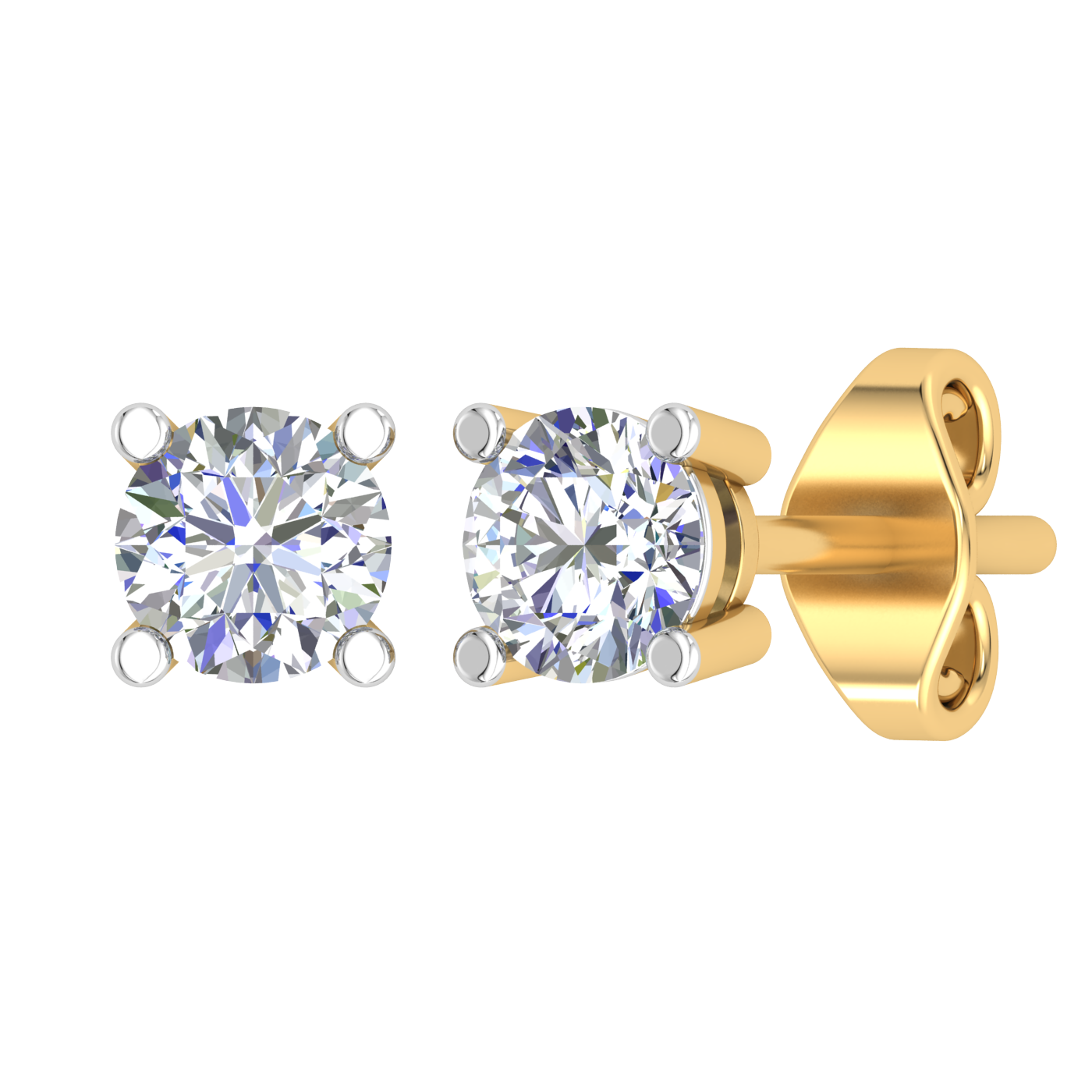 Lab Diamond Stud Earrings (2D=0.50ct)