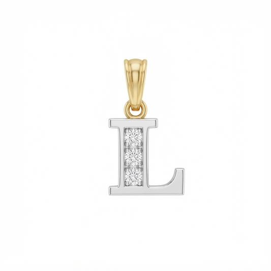 Diamond Block Letter L (3D = 0.065ct 10mm)