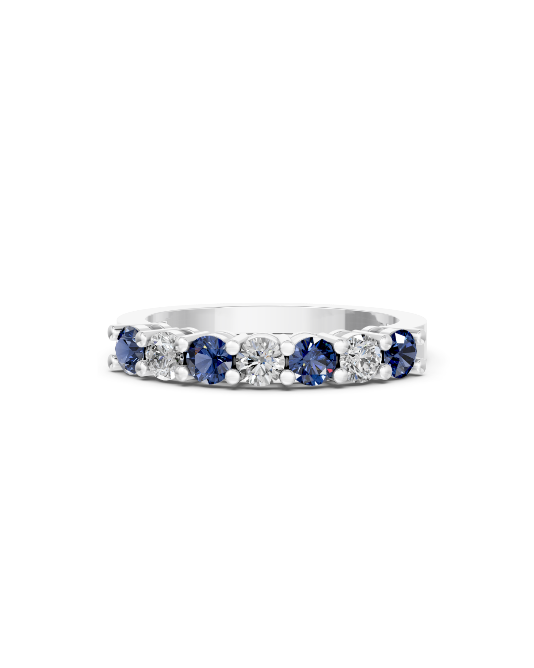 Sapphire and Lab Diamond Dress Ring