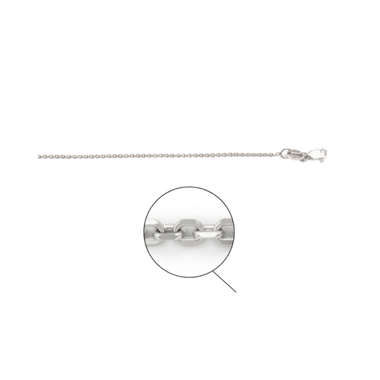 9k WG Italian Solid Oval Link Chain (2.0mm)