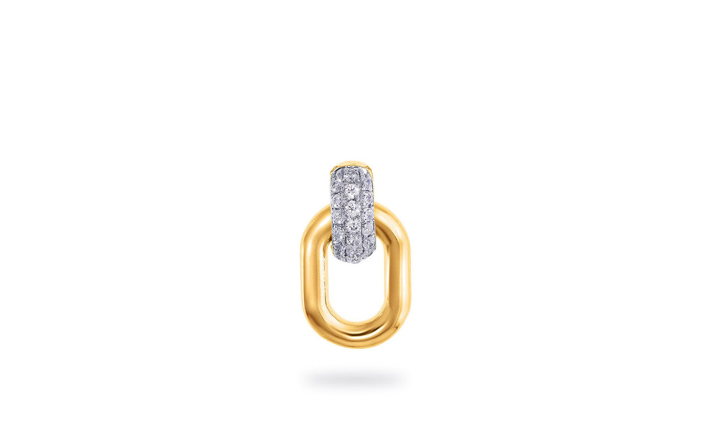 9k Diamond Oval Drop Pendant