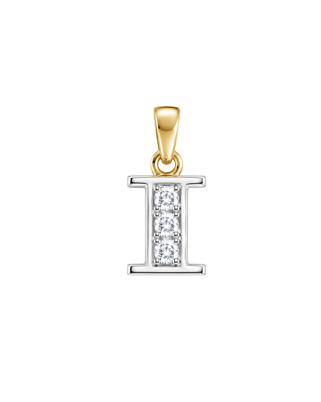 Diamond Block Letter I (3D = 0.06ct 10mm)