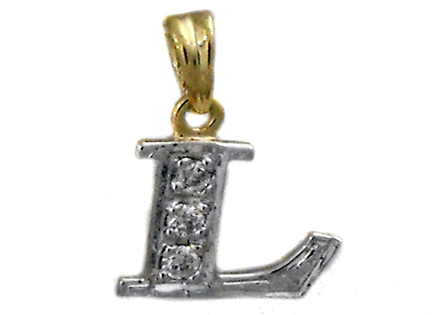 Diamond Block Letter L (3D = 0.065ct 10mm)