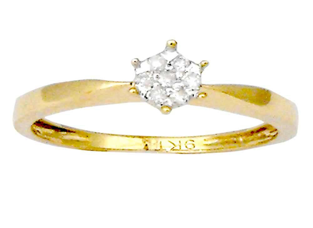 YG Cluster Diamond Dress Ring