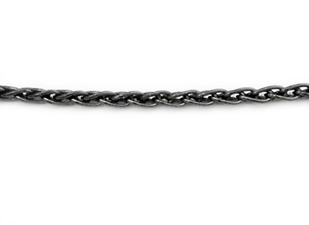 925 Black Rhodium Wheat (1.5mm)
