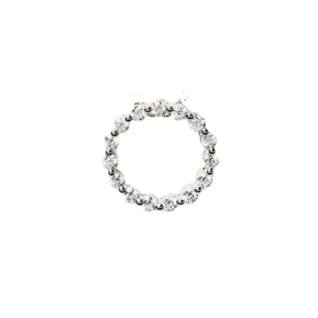 18k WG Diamond Circle Pendant 16D=0.50ct