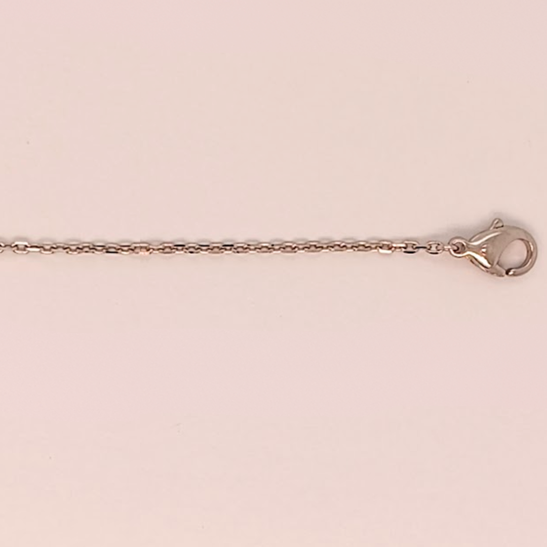 Platinum Oval Link Chain (0.75mm)