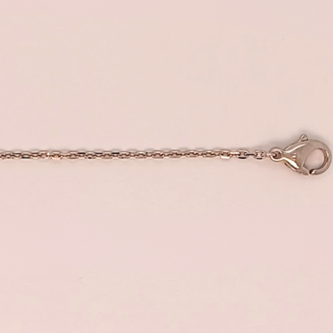 Platinum Oval Link Chain (1.3mm)