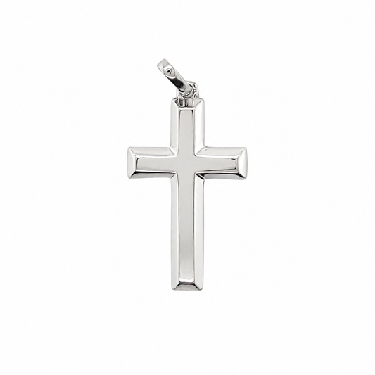 Bevelled Edge Cross Pendant (21x15mm)