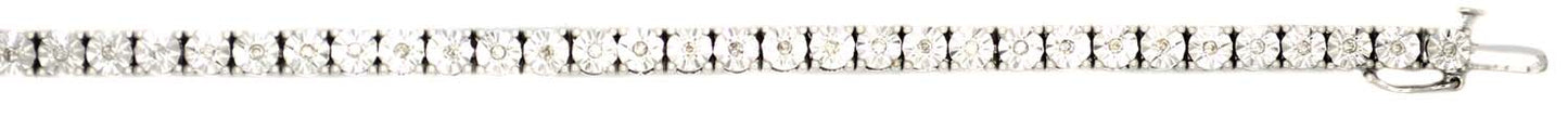 925 WG Dia set Tennis Bracelet set with 43 CZs