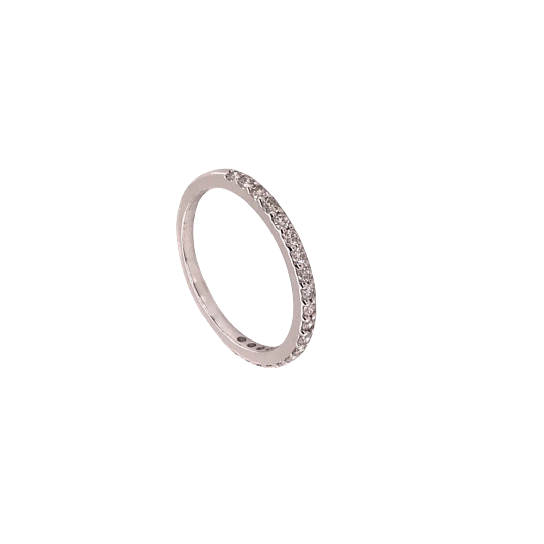 Platinum Wedding Band ONLY(to match Ring PTZR132BC) with 17D=0.30ct Size K