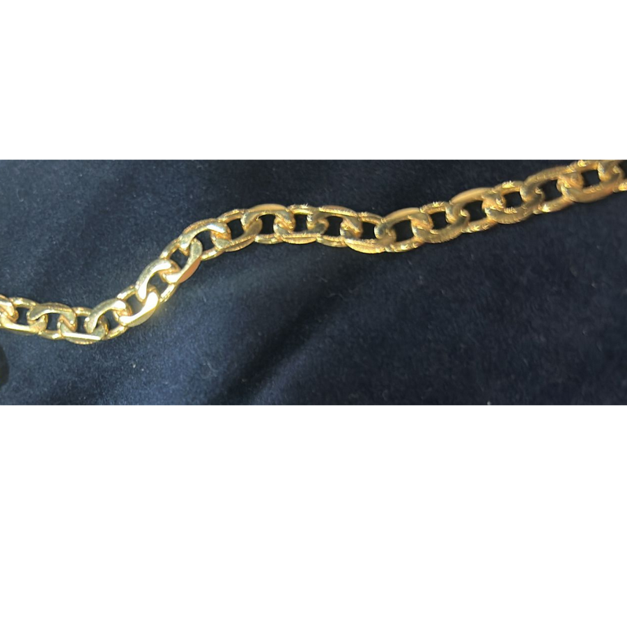 18k YG Italian Solid Open Curb Chain 4.5mm wide 48cm Approx 22.4g