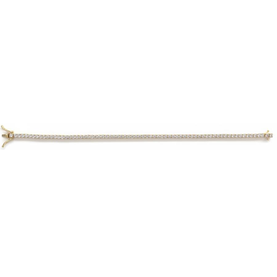 9k YG Lab Diamond Tennis Bracelet 2.3mm wide 17cm. Approx. 72D = 3.25ct.