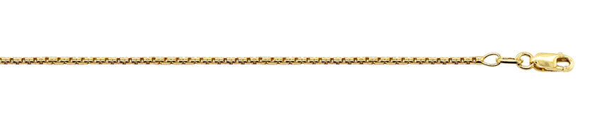 YG Round Box Chain 1.55mm wide (priced per gram)