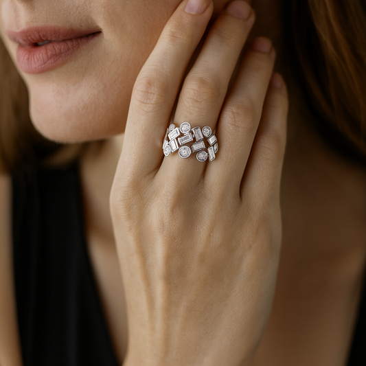 PT 2.16ct Diamond Baguette Brilliant Dress Ring (R)