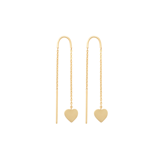 9k YG Pearl Threader Chain