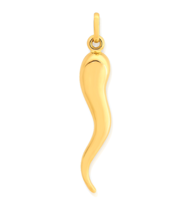 18k YG Corno Horn of Plenty Pendant (16mm)