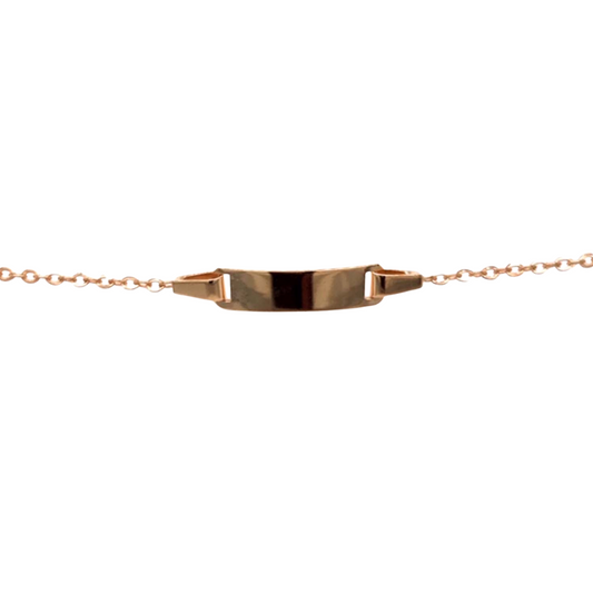 18k YG Oval Link ID Bracelet (1.3mm)
