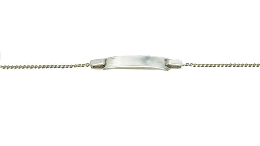 18k WG Curb ID Bracelet (1.4mm)