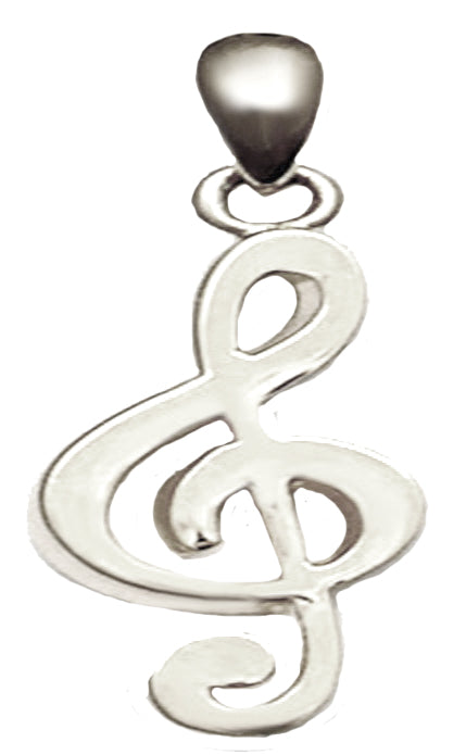 9k WG Music Note Pendant 16mm x 6mm