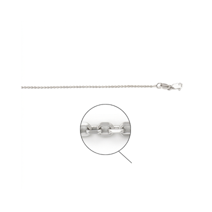 9k WG Italian Solid Oval Link Chain (2.0mm)