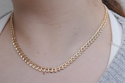 9k YG V-Link Bracelet (6mm)
