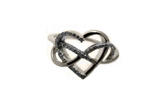 9k WG 0.13ct Diamond Infinity Ring
