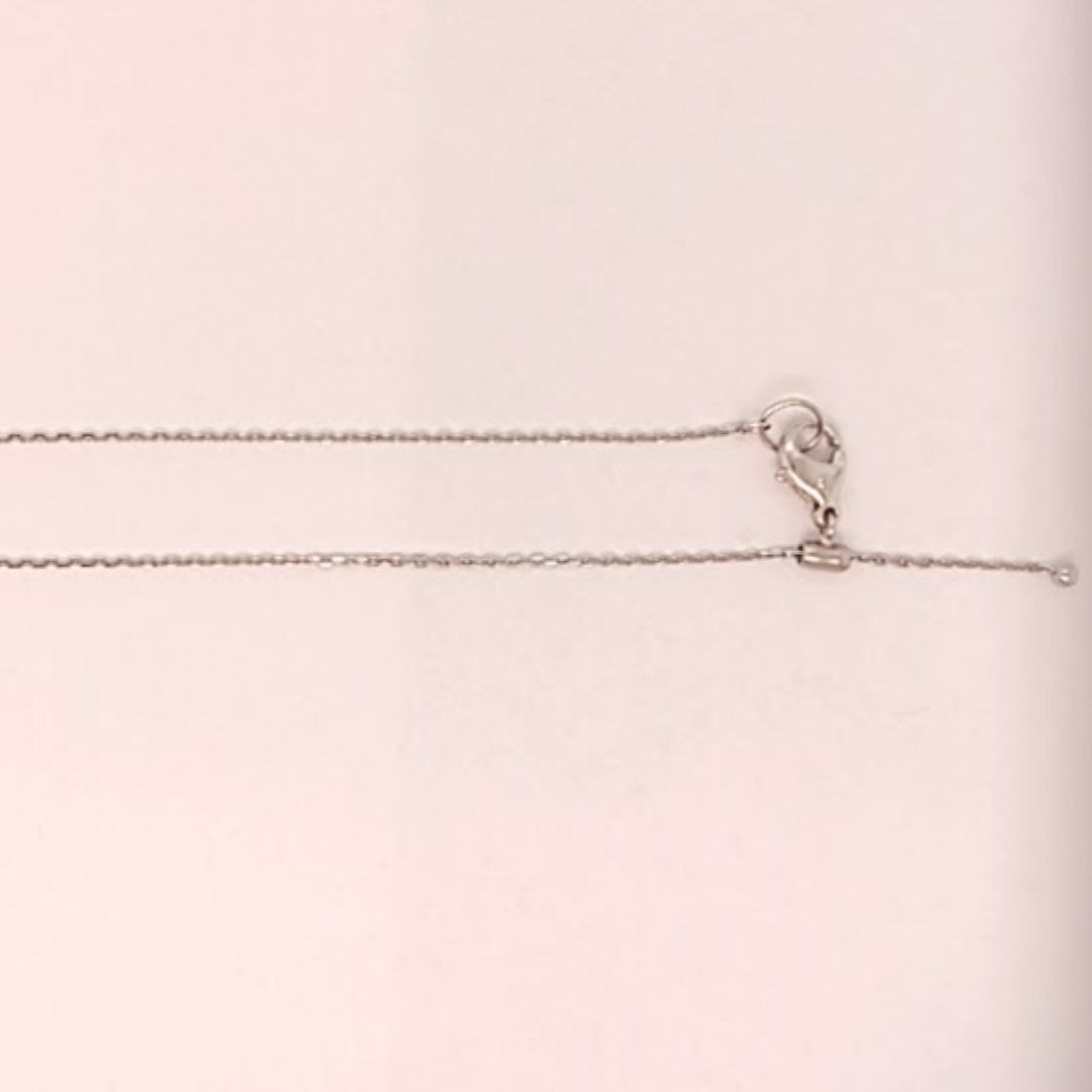 Adjustable Platinum Oval Link Chain (0.8mm)