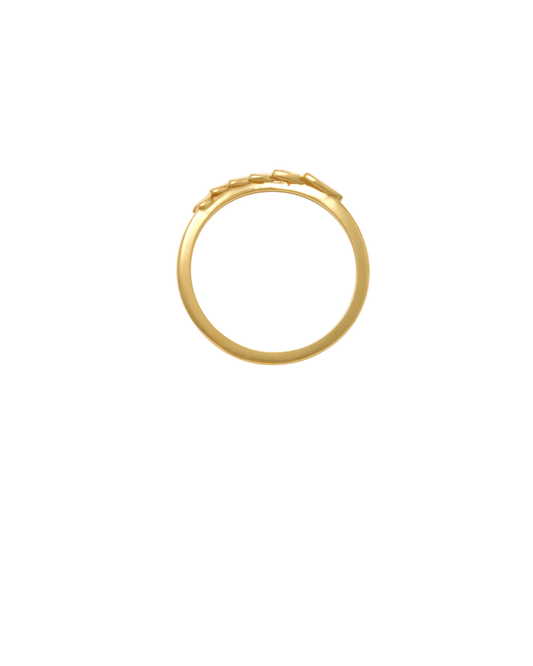 9k YG CZ Hearts Promise Ring. Size K