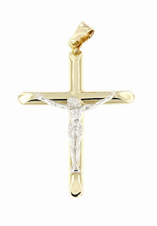18k 2T Italian Crucifixion Pendant . 48x34mm