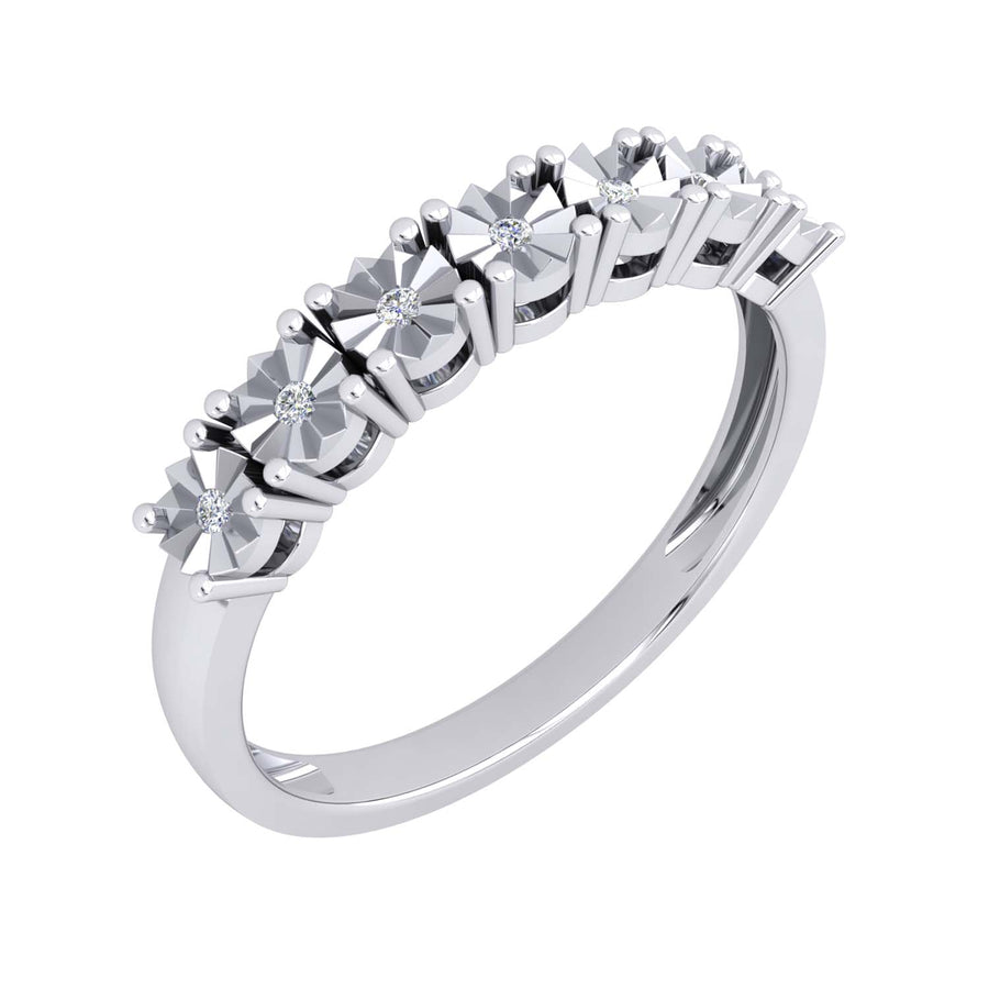 9k WG Micro Set Diamond Eternity Ring 7D=.0.03ct Size N
