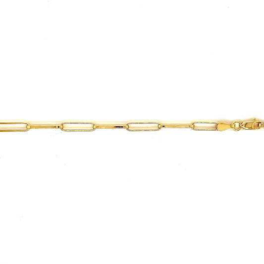 9k YG Paperclip Chain 13 x 3.4mm