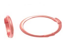 9k RG Round Polished Huggie Earrings 9mm Diameter.