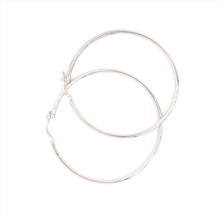 9k WG Round Hoop Earrings 15mm Diameter. Round Tube 1.8mm Wide