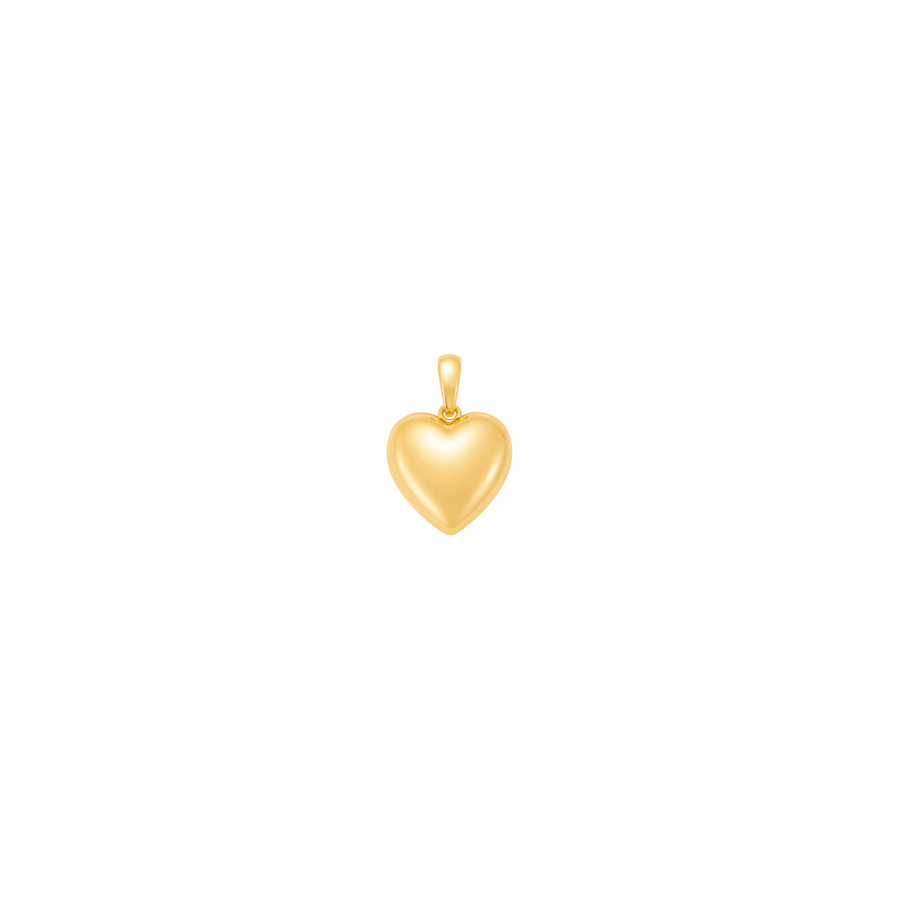 9k YG Heart Pendant (12mm)
